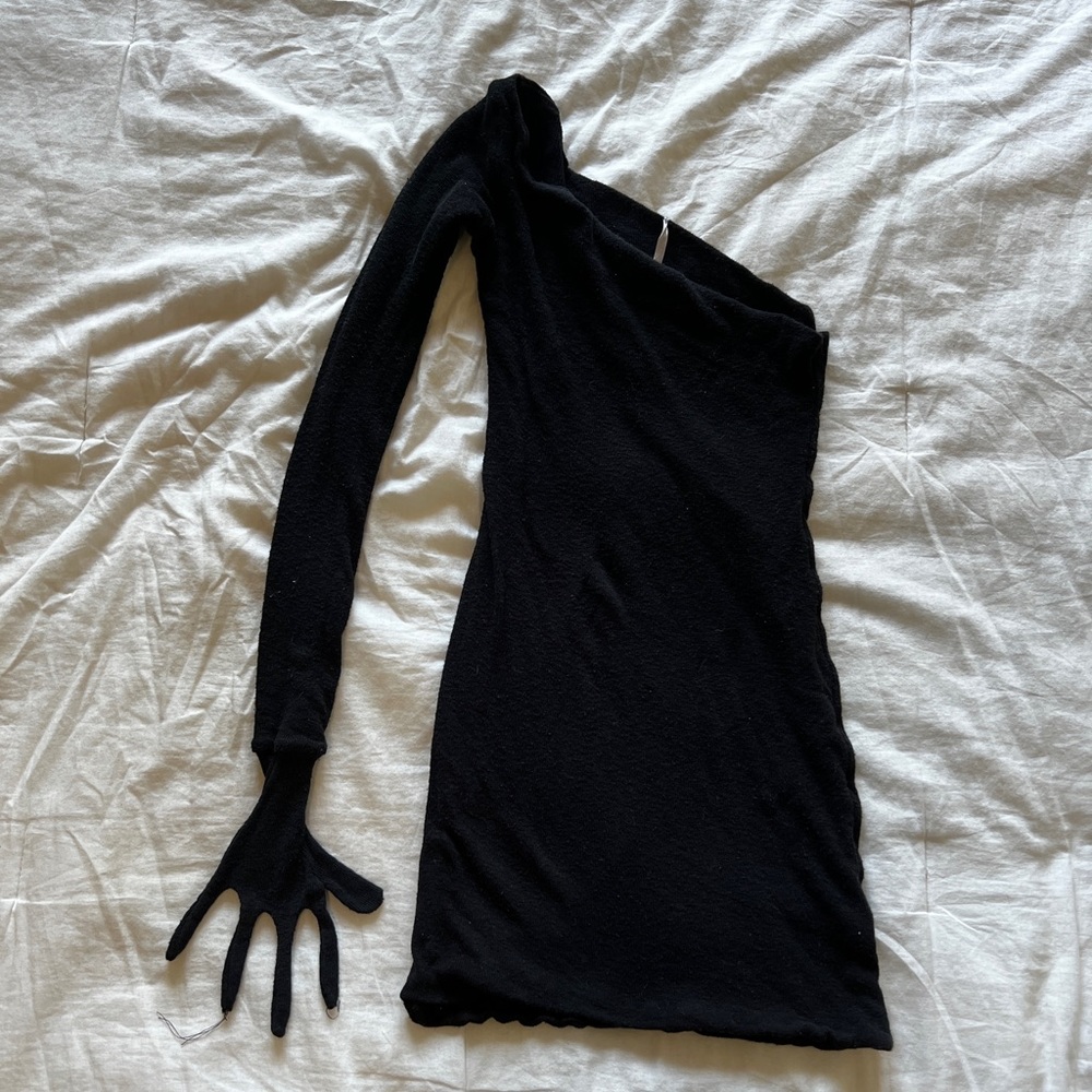 crop dress trendy y2k dress with gloves
